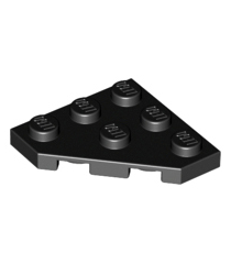 LEGO - Wig, plaat 3 x 3 met afgesneden hoek - Black | N - Thumbnail