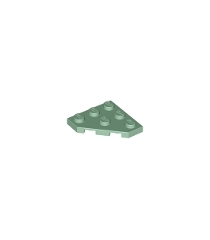 LEGO - Wig, plaat 3 x 3 met afgesneden hoek - Sand Green | N - Thumbnail