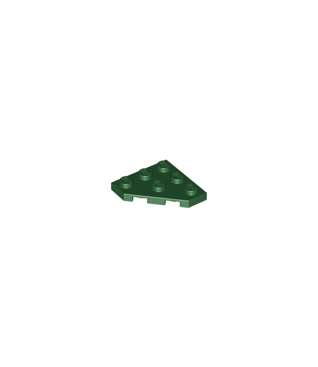 LEGO - Wig, plaat 3 x 3 met afgesneden hoek - Dark Green | N