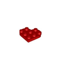LEGO - Plaat, rond 3 x 3 hartvormig - Red | N - Thumbnail