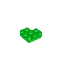 LEGO - Plaat, rond 3 x 3 hartvormig - Bright Green | N - Thumbnail