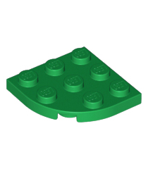 LEGO - Plaat, ronde hoek 3 x 3 - Green | N - Thumbnail