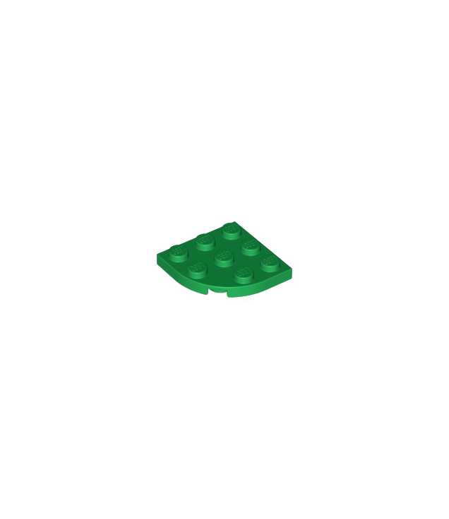 LEGO - Plaat, ronde hoek 3 x 3 - Green | N