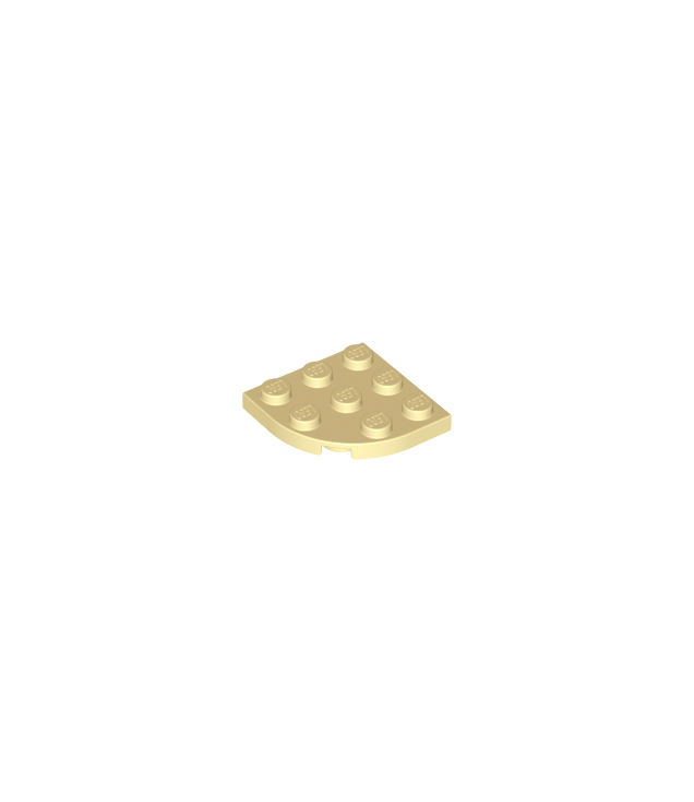 LEGO - Plaat, ronde hoek 3 x 3 - Tan | N