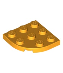 LEGO - Plaat, ronde hoek 3 x 3 - Bright Light Orange | N - Thumbnail