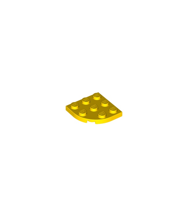LEGO - Plaat, ronde hoek 3 x 3 - Yellow | N