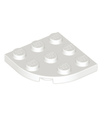 LEGO - Plaat, ronde hoek 3 x 3 - White | N - Thumbnail