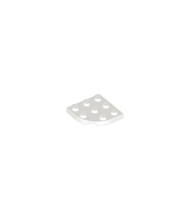 LEGO - Plaat, ronde hoek 3 x 3 - White | N