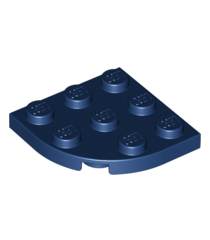 LEGO - Plaat, ronde hoek 3 x 3 - Dark Blue | N - Thumbnail