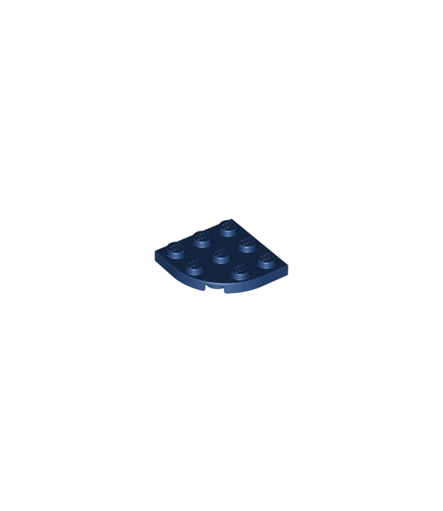 LEGO - Plaat, ronde hoek 3 x 3 - Dark Blue | N