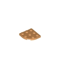 LEGO - Plaat, ronde hoek 3 x 3 - Medium Nougat | N - Thumbnail