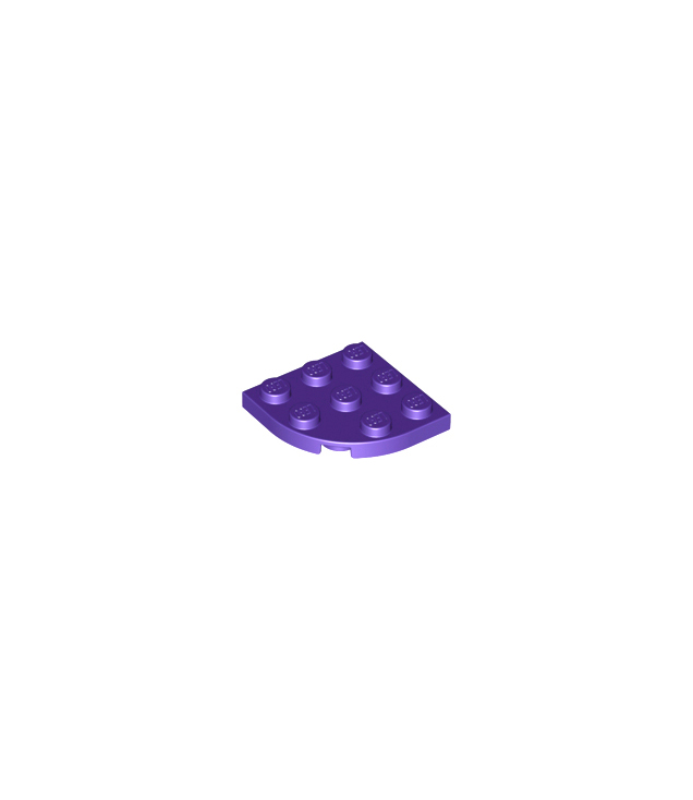 LEGO - Plaat, ronde hoek 3 x 3 - Dark Purple | N