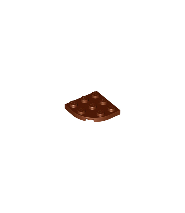 LEGO - Plaat, ronde hoek 3 x 3 - Reddish Brown | N