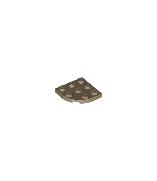 LEGO - Plaat, ronde hoek 3 x 3 - Dark Tan | N
