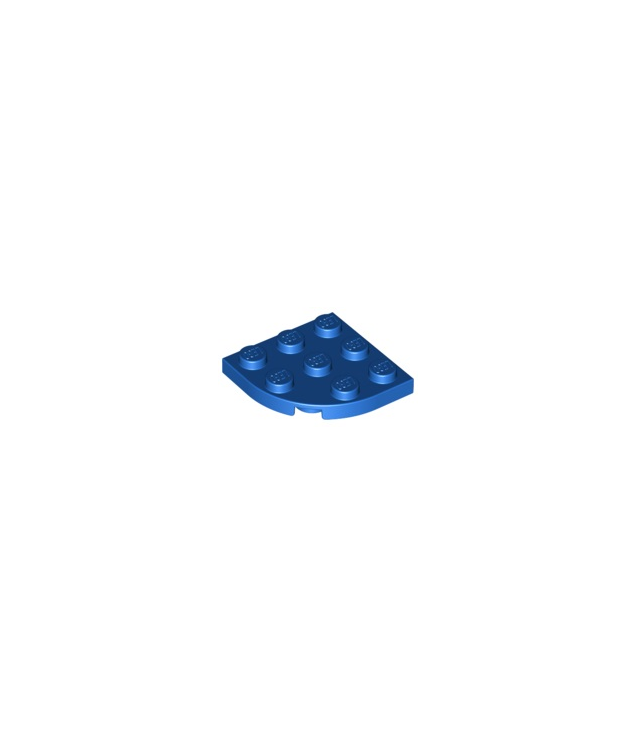 LEGO - Plaat, ronde hoek 3 x 3 - Blue | N