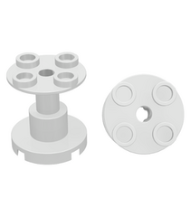 LEGO - Steun 2 x 2 x 2 standaard met volledig gat - White | N - Thumbnail