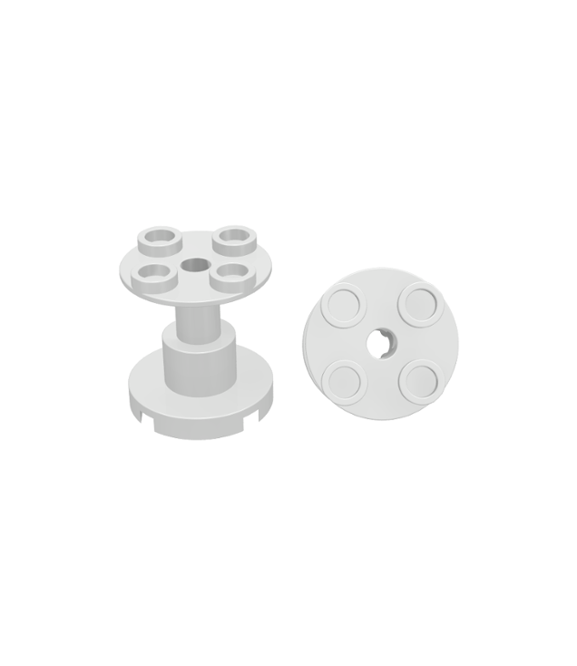 LEGO - Steun 2 x 2 x 2 standaard met volledig gat - White | N