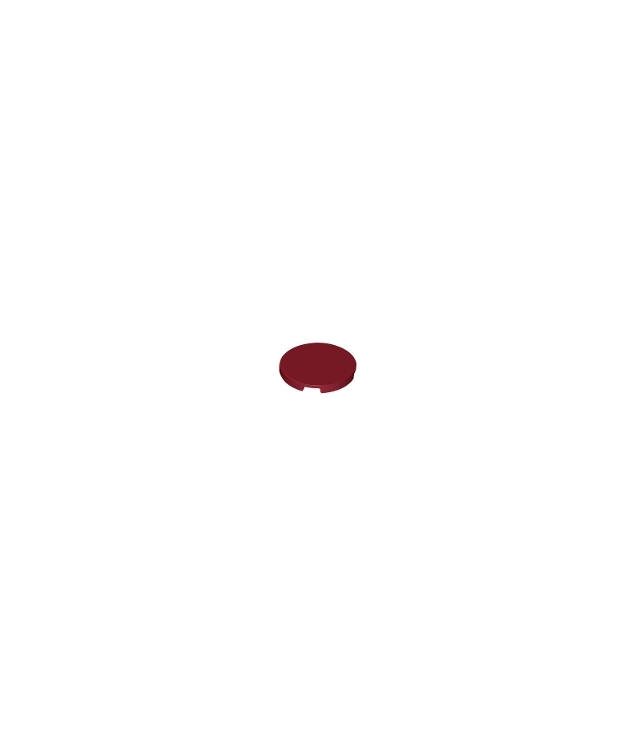 LEGO - Tegel, rond 3 x 3 - Dark Red | N