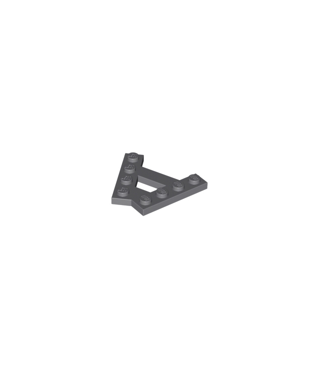 LEGO - Wig, plaat A-vorm met 2 rijen van 4 noppen - Dark Bluish Gray | N