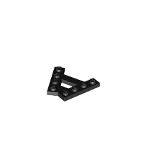 LEGO - Wig, plaat A-vorm met 2 rijen van 4 noppen - Black | N - Thumbnail
