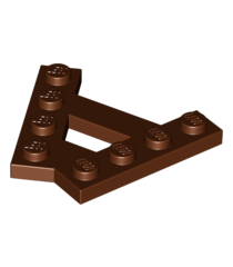 LEGO - Wig, plaat A-vorm met 2 rijen van 4 noppen - Reddish Brown | N - Thumbnail