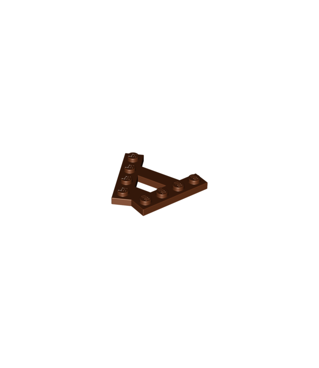 LEGO - Wig, plaat A-vorm met 2 rijen van 4 noppen - Reddish Brown | N
