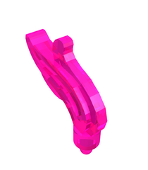 LEGO - Minifiguur-pluim, drievoudig compact / vlam / water met kleine pen - Trans-Dark Pink | N - Thumbnail