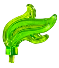 LEGO - Minifiguur-pluim, drievoudig compact / vlam / water met kleine pen - Trans-Bright Green | N - Thumbnail