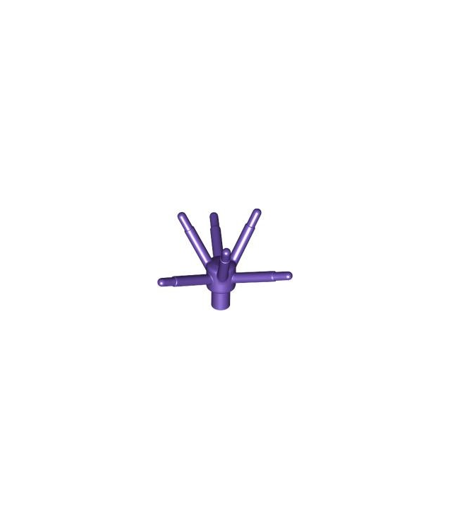 LEGO - Plantenstengel met staaf en 6 zijstengels - Dark Purple | N