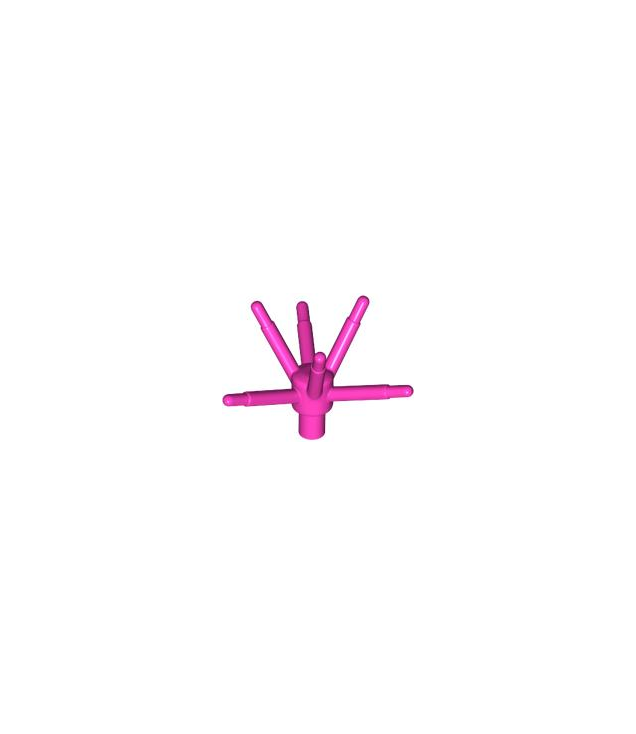 LEGO - Plantenstengel met staaf en 6 zijstengels - Dark Pink | N