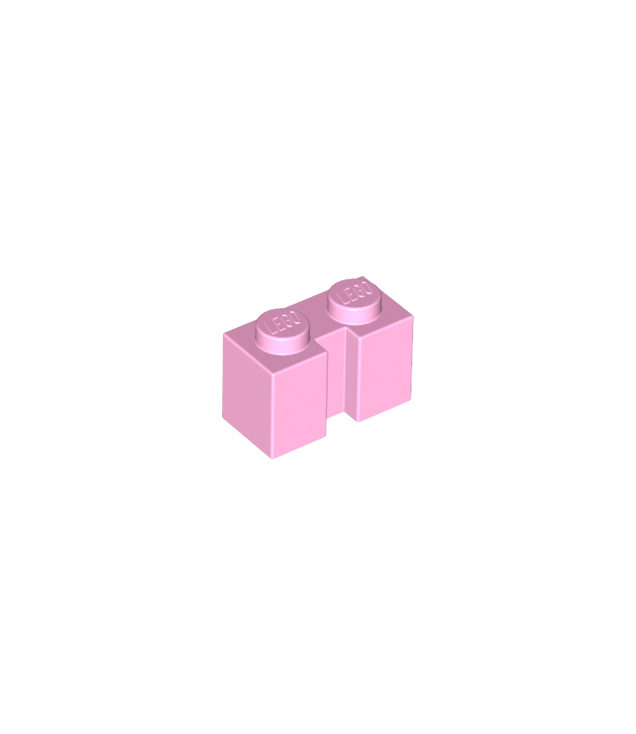 LEGO - Steen, gemodificeerd 1 x 2 met groef - Bright Pink | N
