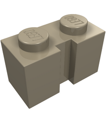 LEGO - Steen, gemodificeerd 1 x 2 met groef - Dark Tan | N - Thumbnail