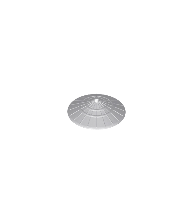 LEGO - Minifiguur-hoofddeksel, Aziatische kegelhoed - Light Bluish Gray | N