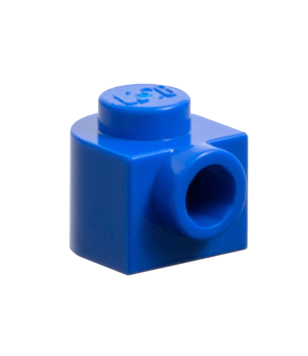 LEGO - Steen, rond 1 x 1 x 2/3 halve cirkel verlengd met zijnop - Blue | N