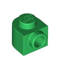 LEGO - Steen, rond 1 x 1 x 2/3 halve cirkel verlengd met zijnop - Green | N - Thumbnail