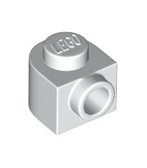 LEGO - Steen, rond 1 x 1 x 2/3 halve cirkel verlengd met zijnop - White | N - Thumbnail