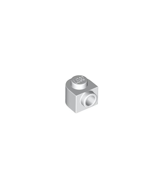 LEGO - Steen, rond 1 x 1 x 2/3 halve cirkel verlengd met zijnop - White | N