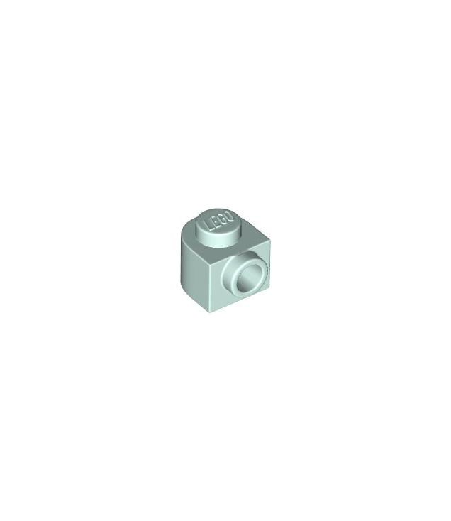 LEGO - Steen, rond 1 x 1 x 2/3 halve cirkel verlengd met zijnop - Light Aqua | N