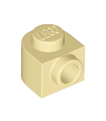 LEGO - Steen, rond 1 x 1 x 2/3 halve cirkel verlengd met zijnop - Tan | N - Thumbnail