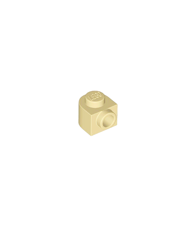 LEGO - Steen, rond 1 x 1 x 2/3 halve cirkel verlengd met zijnop - Tan | N