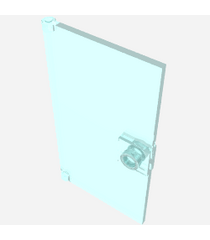 LEGO - Deur 1 x 4 x 6 met nophandgreep - Trans-Light Blue | N - Thumbnail