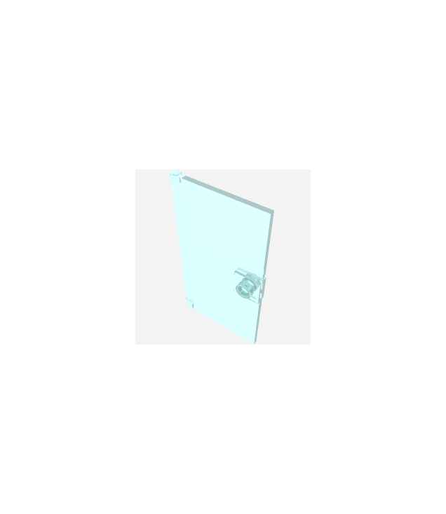 LEGO - Deur 1 x 4 x 6 met nophandgreep - Trans-Light Blue | N