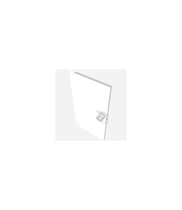 LEGO - Deur 1 x 4 x 6 met nophandgreep - Trans-Clear | N