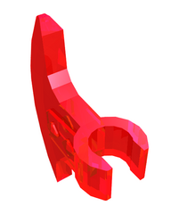 LEGO - Minifiguur-wapen, bijlblad met clip - Trans-Red | N - Thumbnail