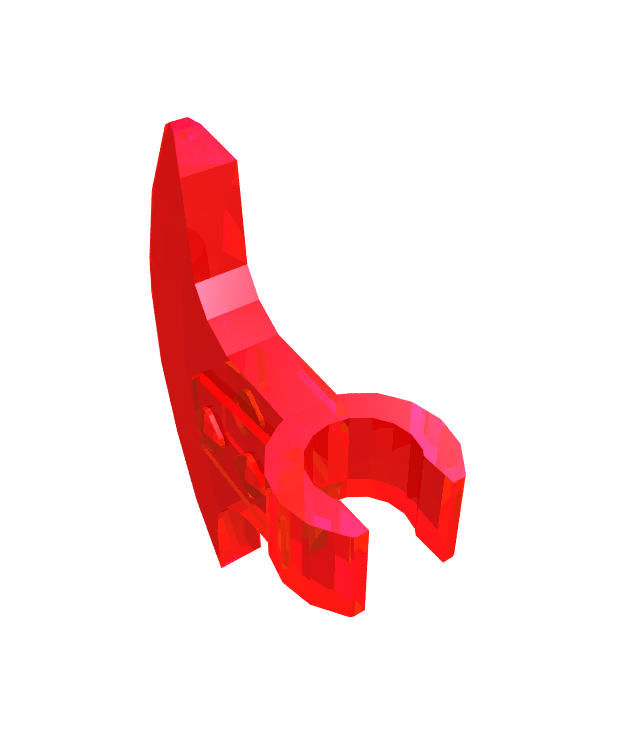 LEGO - Minifiguur-wapen, bijlblad met clip - Trans-Red | N