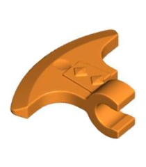 LEGO - Minifiguur-wapen, bijlblad met clip - Orange | N - Thumbnail