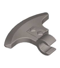 LEGO - Minifiguur-wapen, bijlblad met clip - Flat Silver | N - Thumbnail