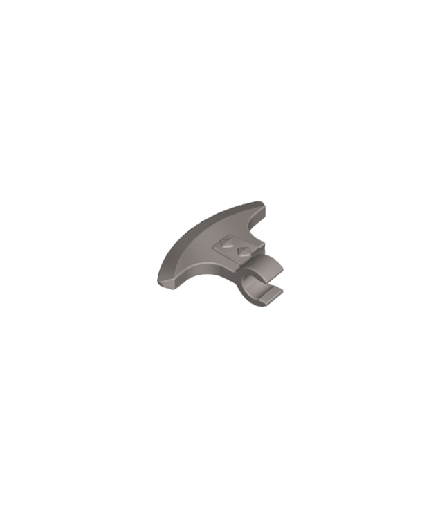 LEGO - Minifiguur-wapen, bijlblad met clip - Flat Silver | N