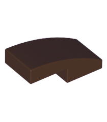 LEGO - Helling, gebogen 2 x 1 x 2/3 - Dark Brown | N - Thumbnail