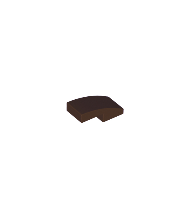 LEGO - Helling, gebogen 2 x 1 x 2/3 - Dark Brown | N